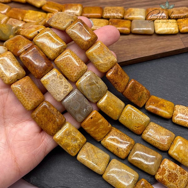 Петоски прямоугольник плоский желтый 20*15 мм