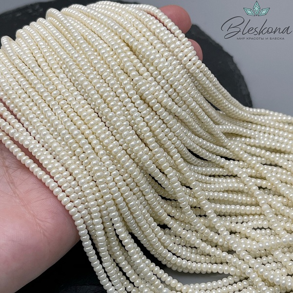Жемчуг Майорка рондель 3*2мм