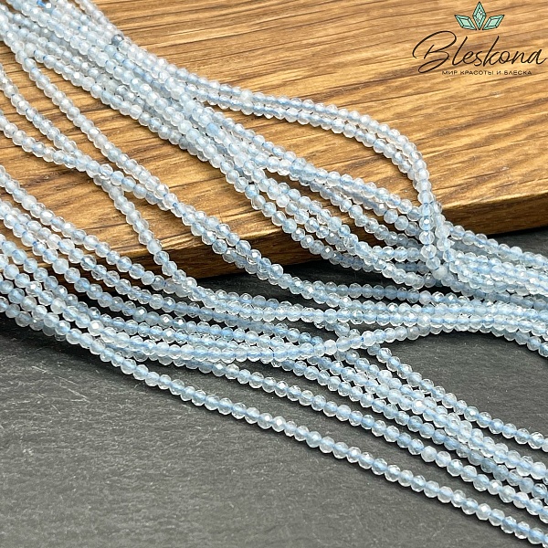 2мм Аквамарин шар микроогранка №3
