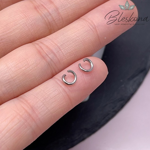 5*1 мм Цвет серебро, Колечки разъемные уп. 1 гр