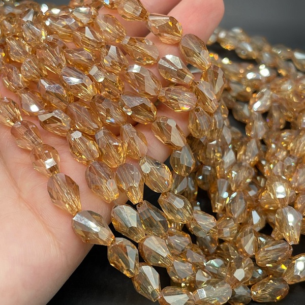 7*11,5 мм Стекло Lux, ракушка, цвет персиковый