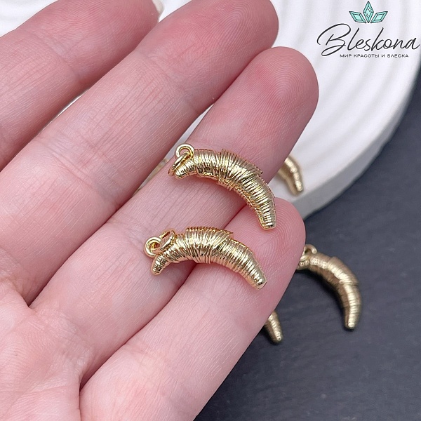 20*8,5 мм Цвет золото, Подвеска Круассан