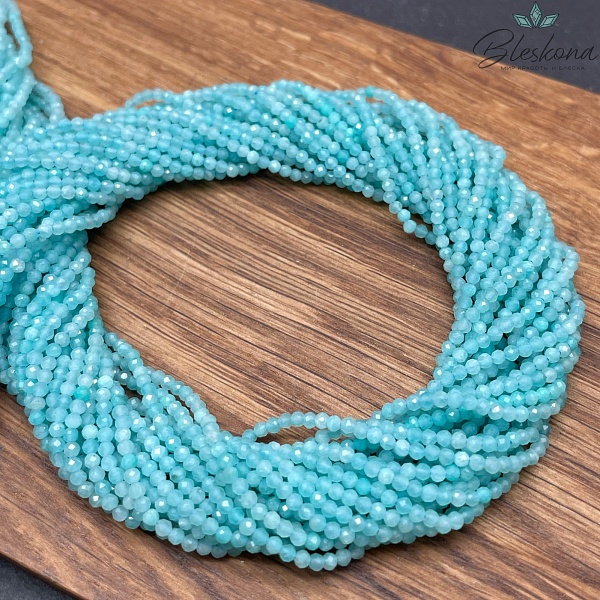 Амазонит алмазная огранка №4 2 мм