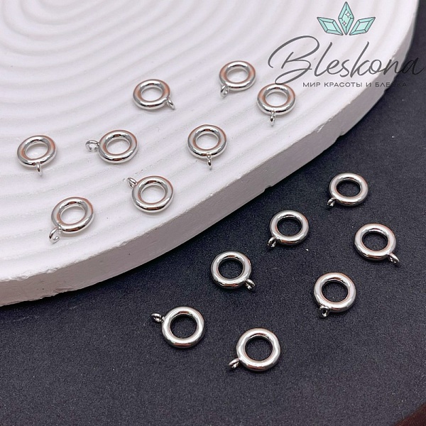 9 мм Цвет серебро, Бейл разъемное кольцо