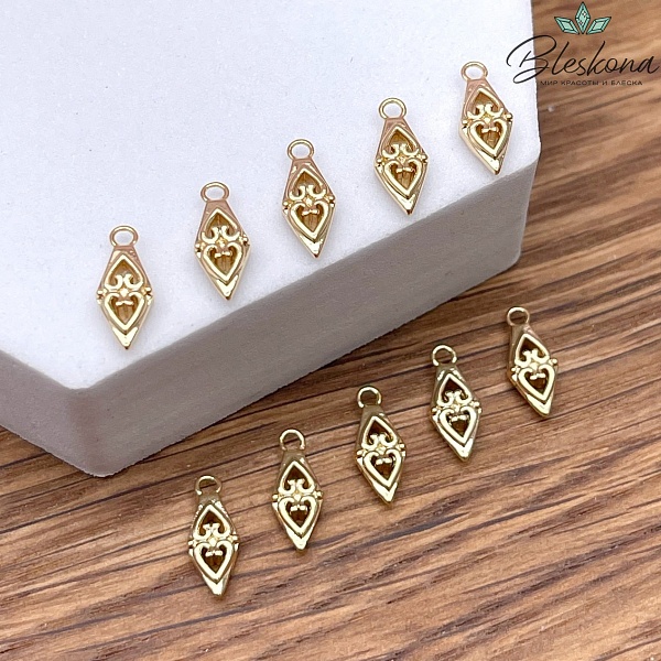 12*5 мм Цвет золото, Подвеска Этно №10