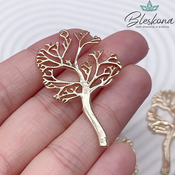 45*28,5 мм Цвет золото, Подвеска дерево счастья 