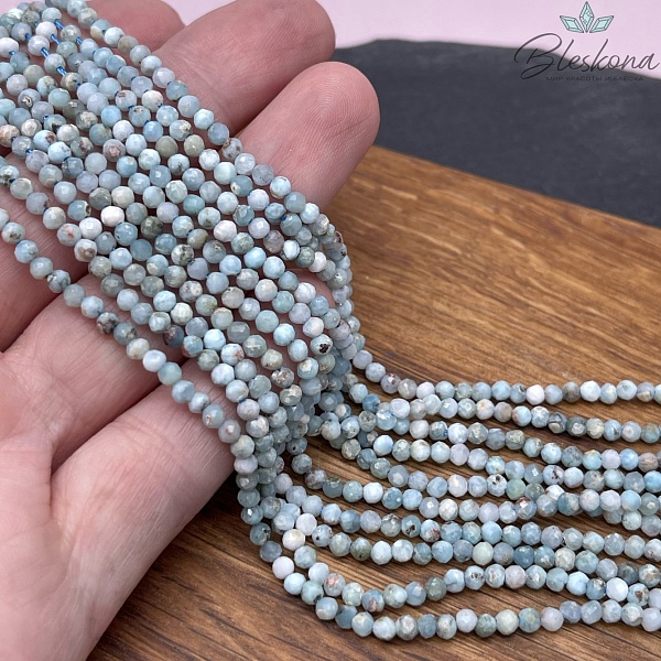 Ларимар алмазная огранка №1 3 мм