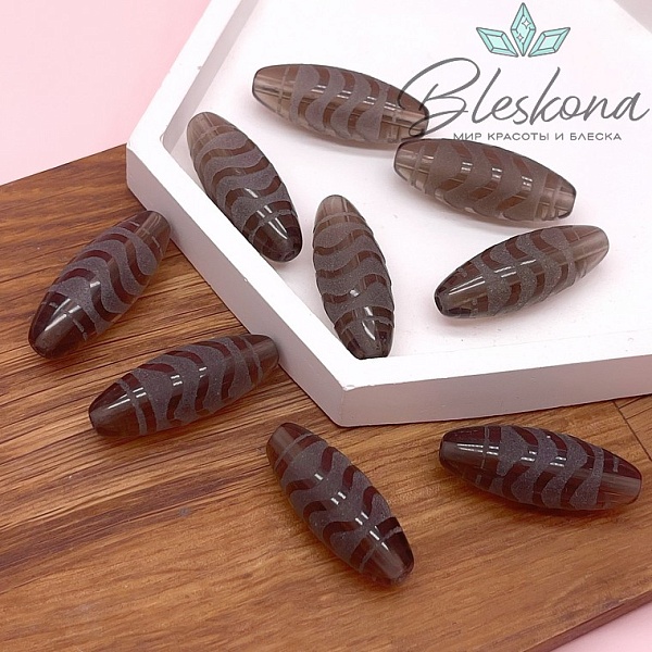 Бусина Дзи Волна 30*11 мм