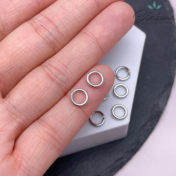 7*1,2 мм Цвет серебро, Колечки уп. 1 гр. 