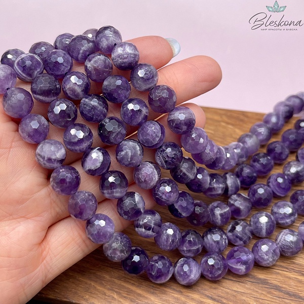 Аметист круглая огранка 10 мм №3