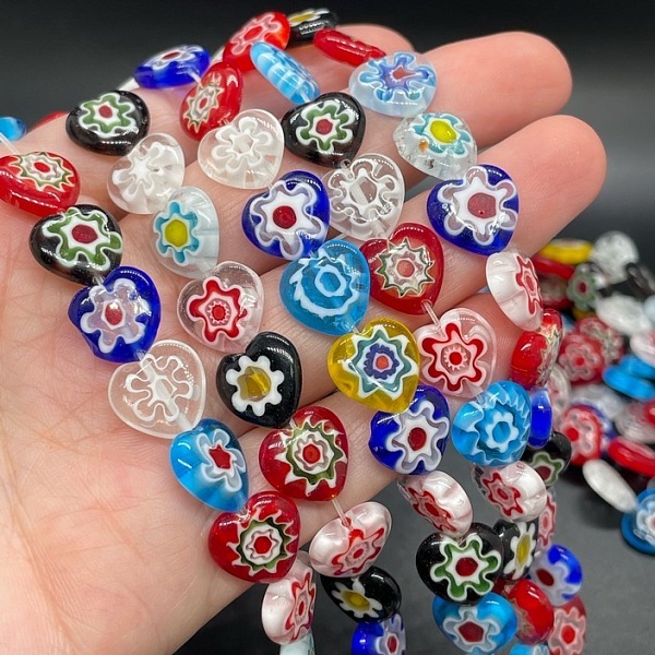 Муранское стекло  сердце 13,5 мм