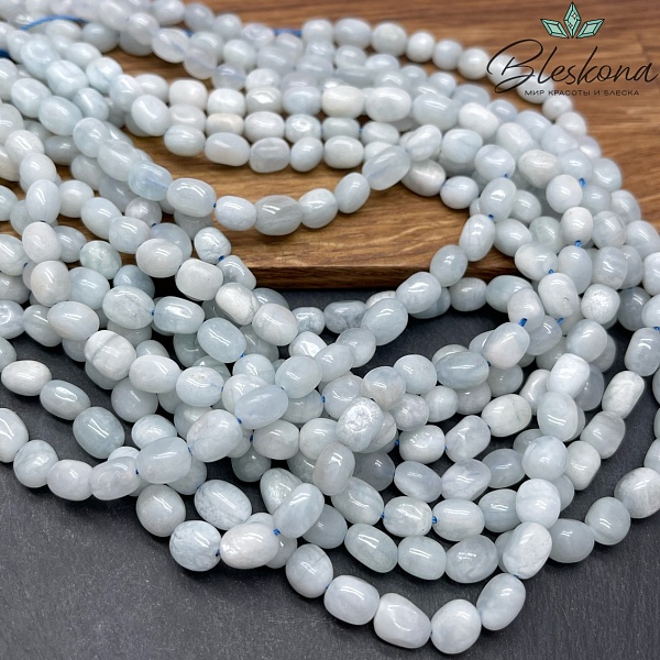 Аквамарин галтовка №3 7-9 мм