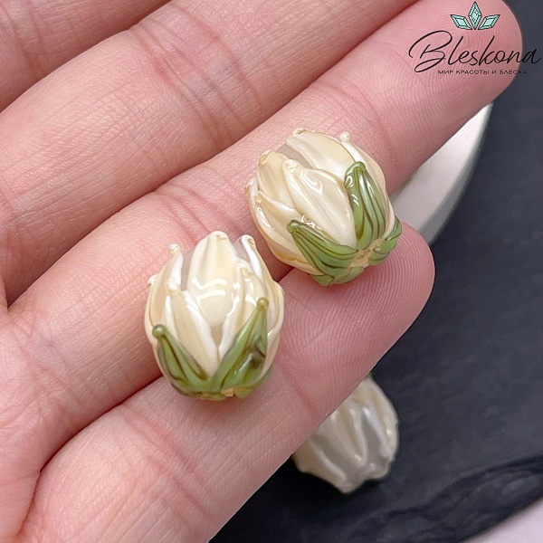 14 мм Бусина бутон светло-оранжевый