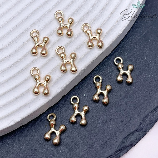 13 мм Цвет золото, Буква гладкая X 