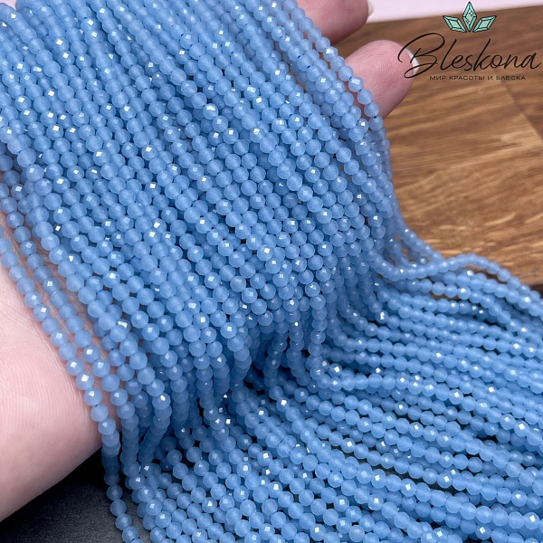Лунный камень светло-синий тонированный (имитация) 3 мм