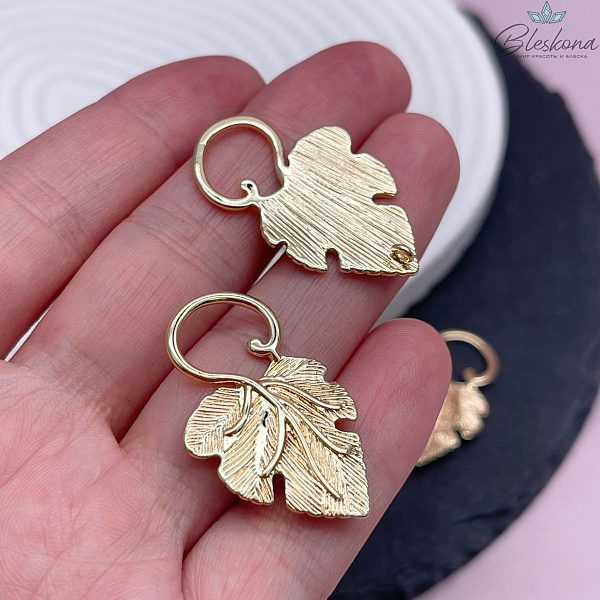 33*19,5 мм, Цвет золото, Коннектор Лист