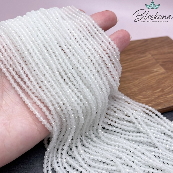 Лунный камень светло-мятный тонированный (имитация) 3 мм