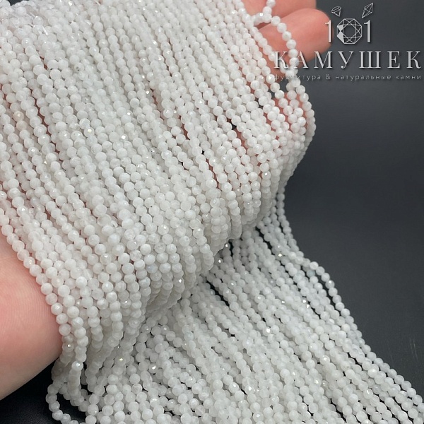 Лунный камень микроогранка №5 ⌀2мм 