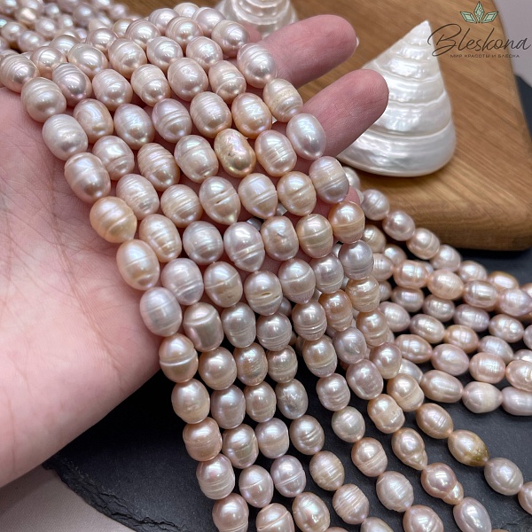 Жемчуг рис фиолетовый 8,5 мм 