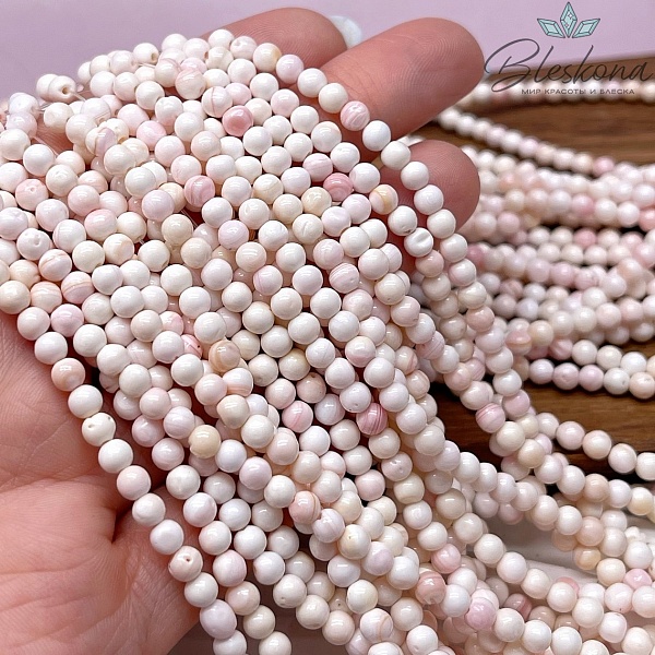 Перламутр нежно-розовый 4 мм