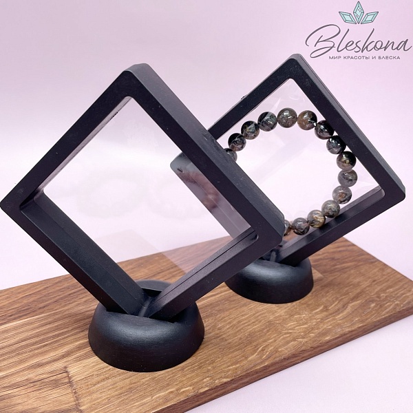 Прозрачный дисплей для украшений черный 9 см