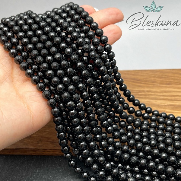 ⌀6мм Турмалин черный (Шерл) №1