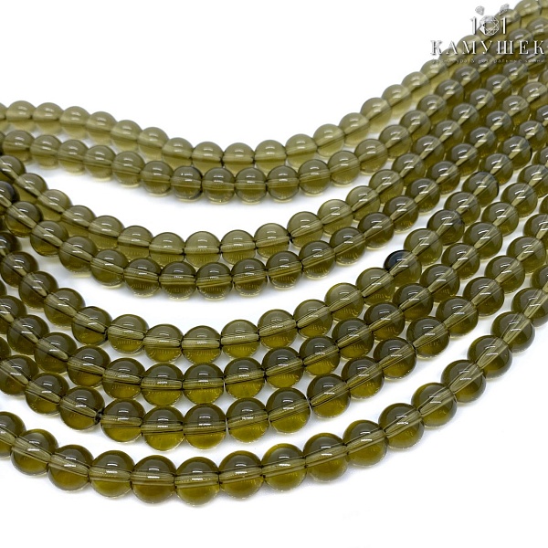 Бусины стекло серые Ø 8мм