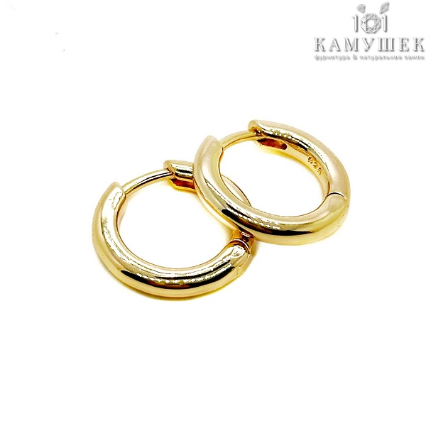 ⌀18мм Цвет золото, Швензы бублик Конго Люкс