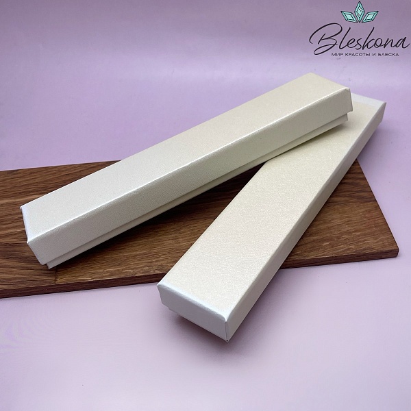 Коробка Бежевая фактурная сетка 21*4*2см