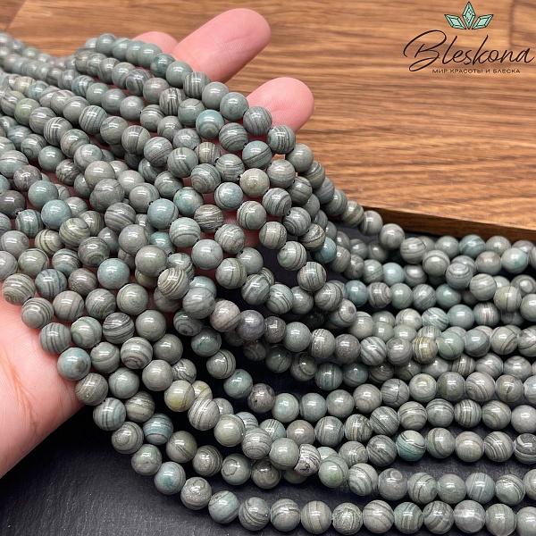 Яшма серо-зеленая 6 мм