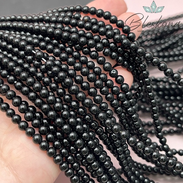 Агат черный 4 мм 