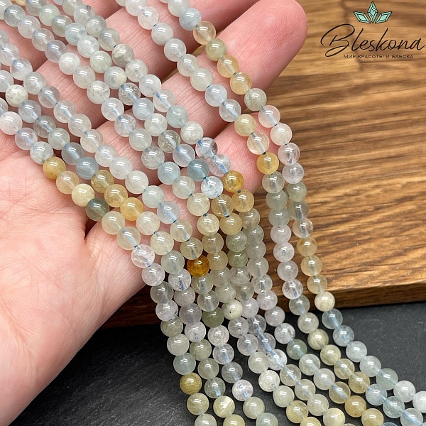 4,5 мм Аквамарин шар микс 