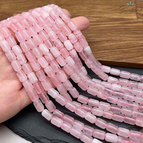 Мадагаскарский Розовый кварц бочата 6*9 мм