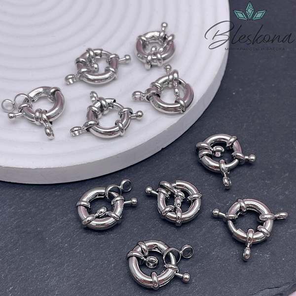 15*4 мм Цвет серебро, Замок Штурвал