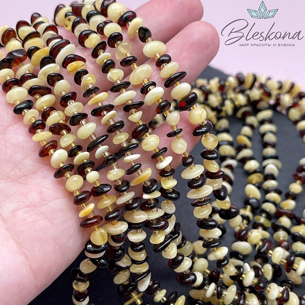 Янтарь крошка №8 микс 7-8мм