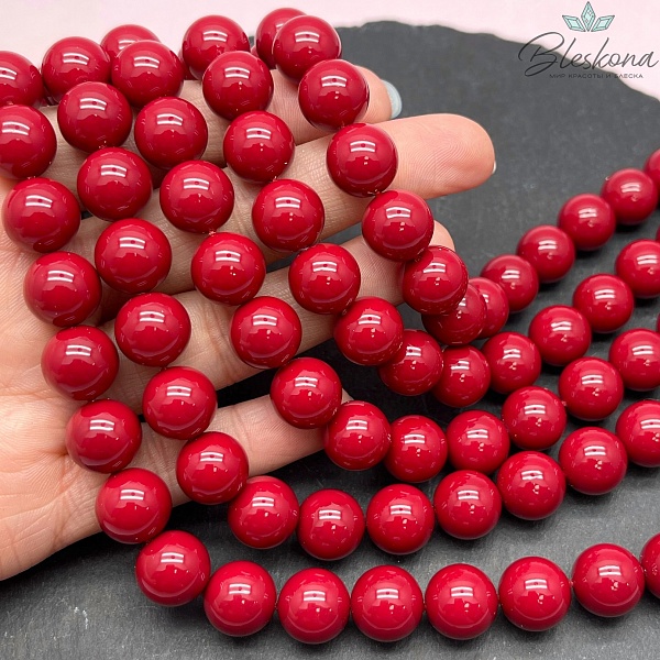 Жемчуг Майорка, цвет красный №1 12 мм 