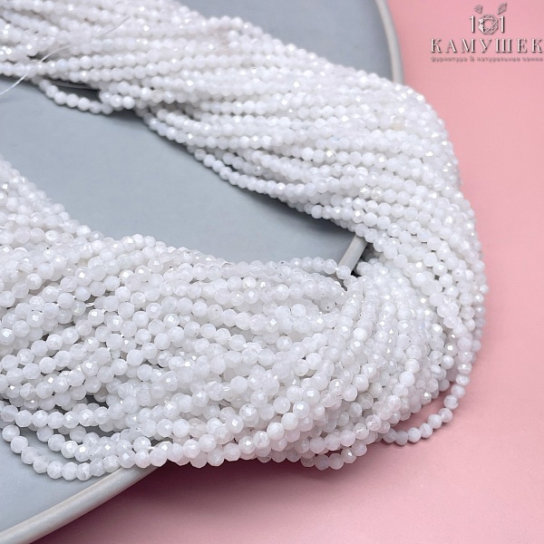 Лунный камень микроогранка №5 ⌀3мм 