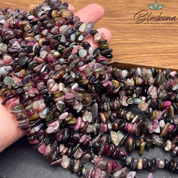 Крошка Турмалин ширина бусин ~ 7-11 мм