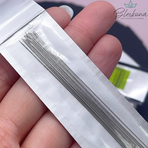 Иглы для бисера сталь №100 уп. 5 блистеров