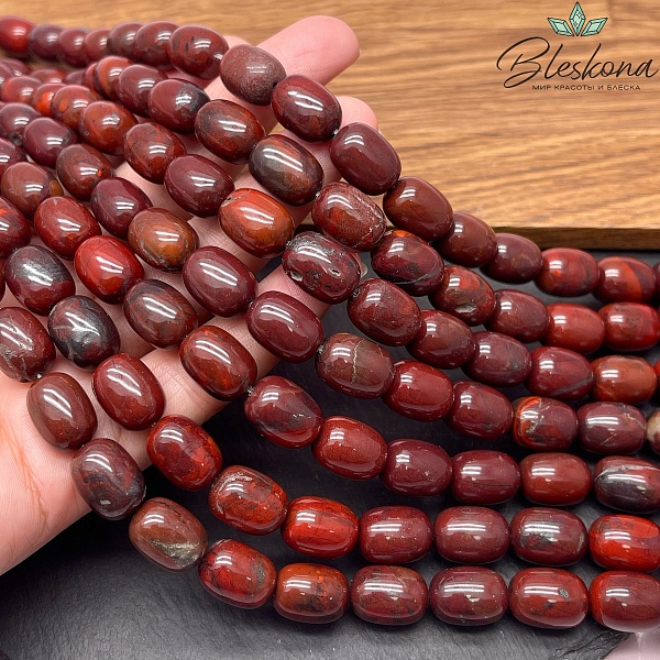 Кварц с включением гематита (Джеспилит) бочата 14*10 мм