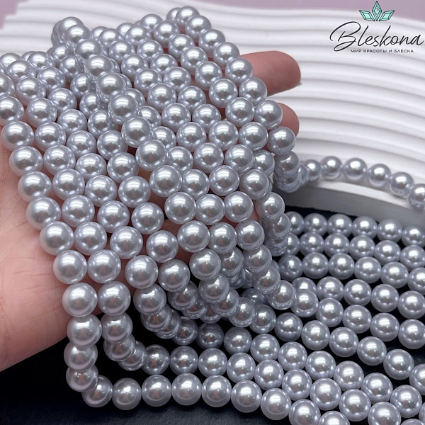 Жемчуг Майорка, цвет лавандовый №1 8 мм