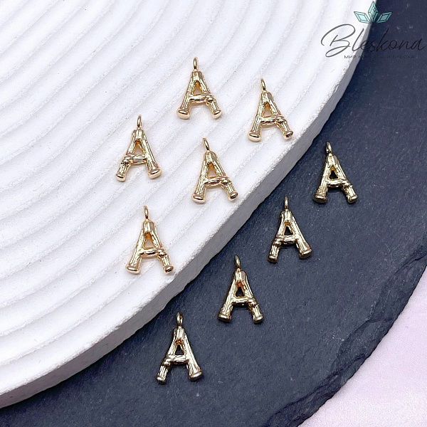 12 мм Цвет золото, Буквы веточки A  