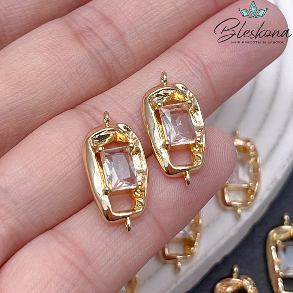 21,7*10 мм Цвет золото, Коннектор циркон 