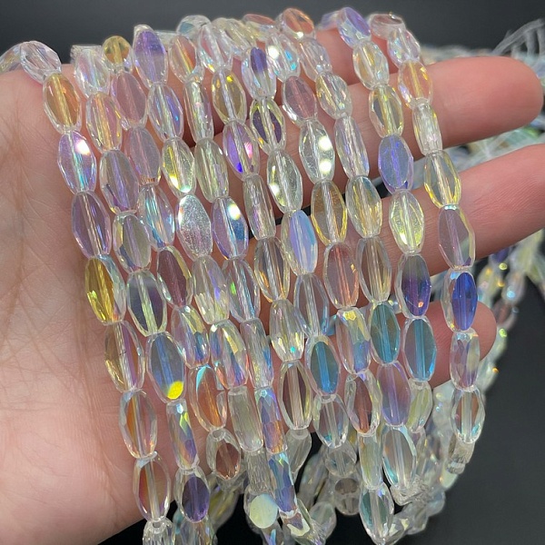 5,5*10 мм Стекло Lux, овал, цвет AB