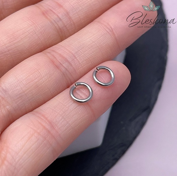 7*1,2 мм Цвет серебро, Колечки разъемные уп. 1 гр