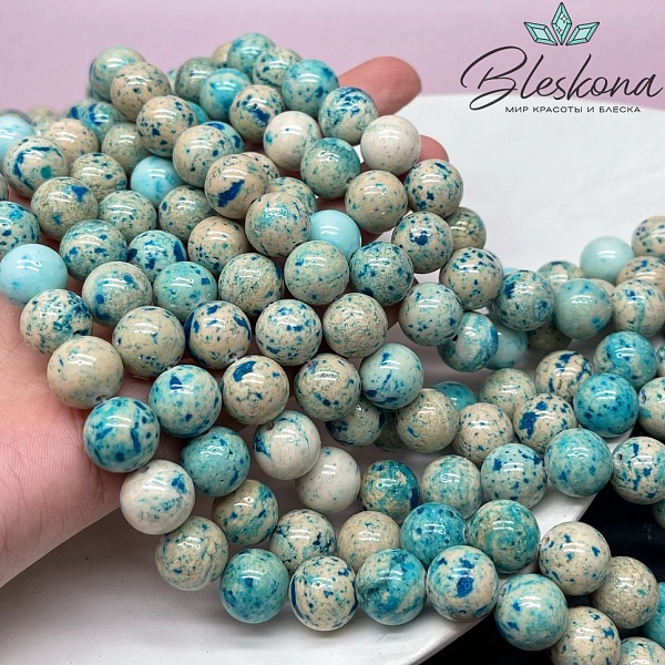 Кальцит голубой тонированный №2 12 мм