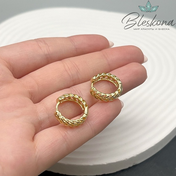 16мм Цвет золото, Швензы Конго колосок Люкс