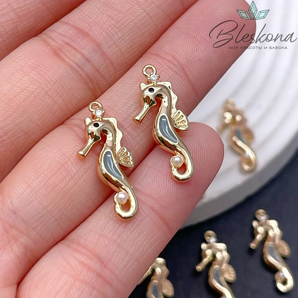 23*10 мм Цвет золото, Подвеска Морской конек 