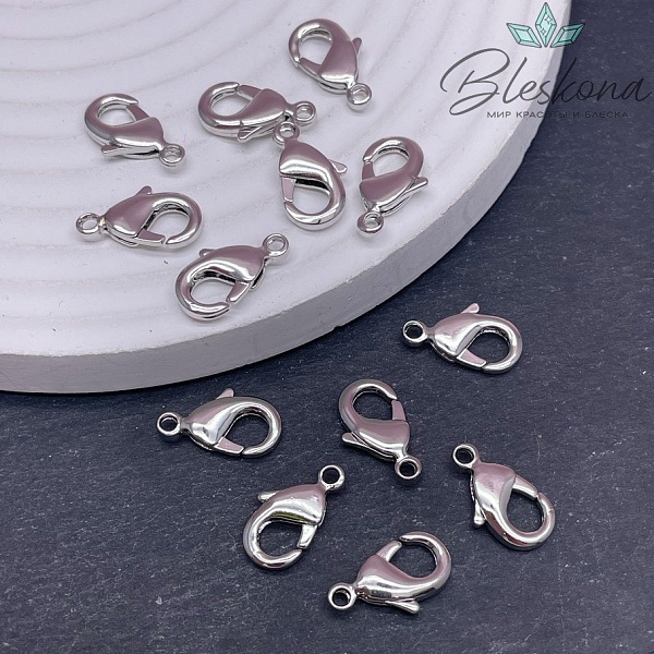 12 мм Цвет серебро, Замок округлый Люкс 