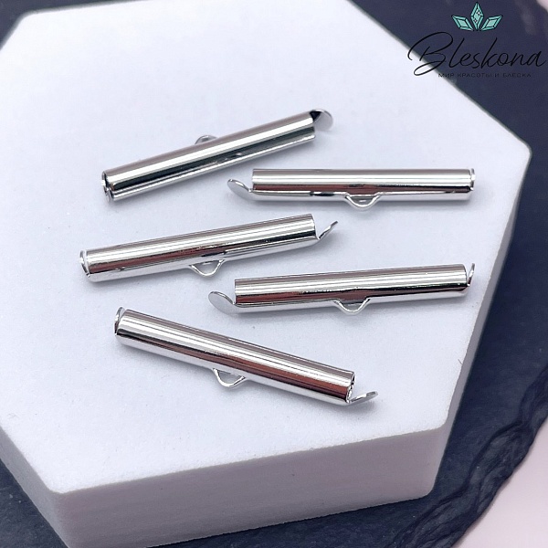 29*6 мм Цвет серебро, Концевик многорядный